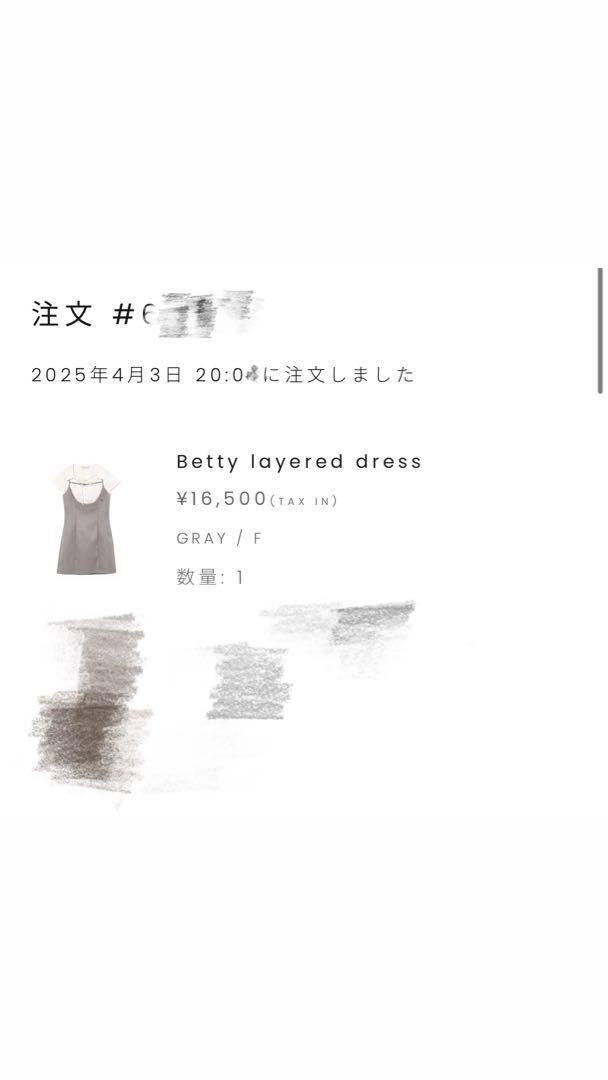 andmary アンドマリー Betty layered dress グレー F