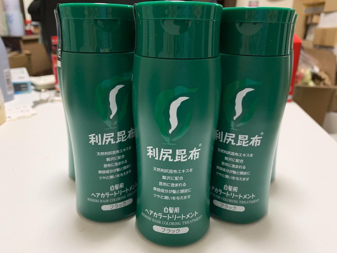 送料無料新作 白髪用 4本セット ブラック 4QP06-m30330904819 利尻ヘアカラートリートメント 超激安低価