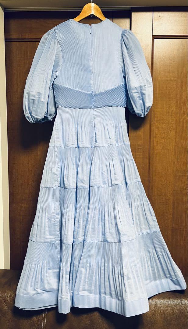 【美品】ZIMMERMANN ライトブルー ティアードワンピース