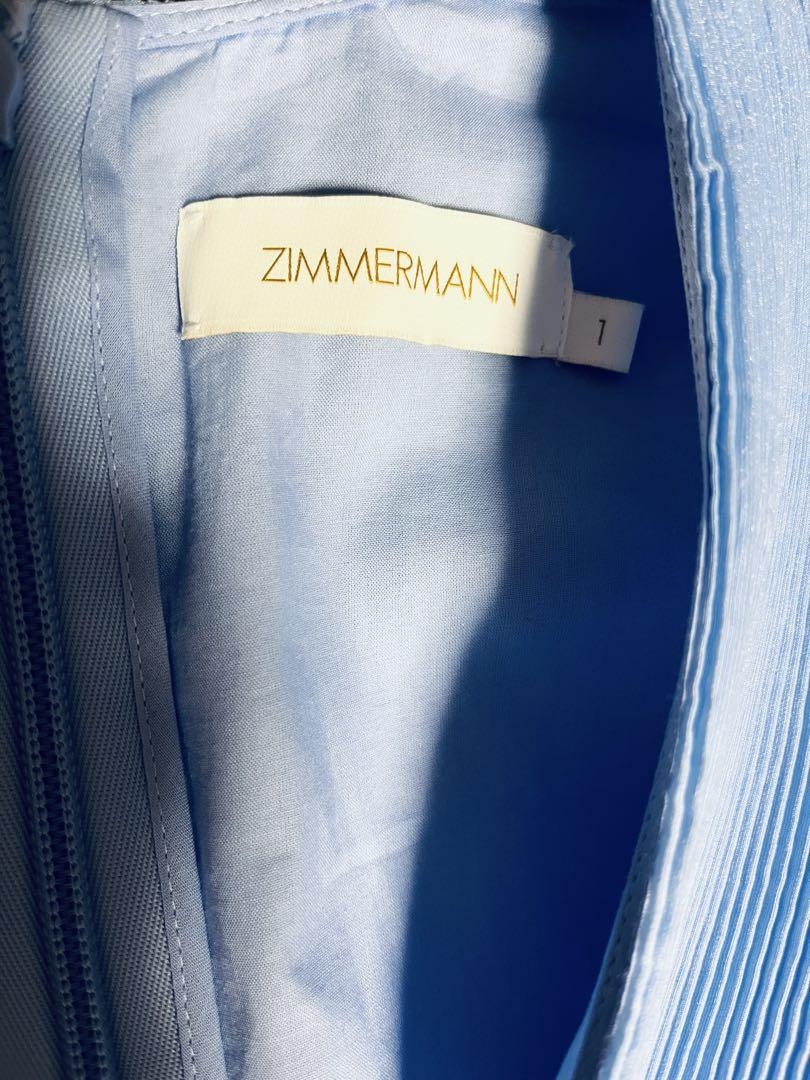 【美品】ZIMMERMANN ライトブルー ティアードワンピース