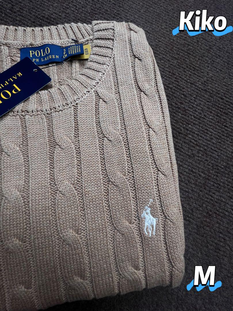 Polo Ralph Lauren半袖のニット クルーネック Mカ—キ色 - メルカリ