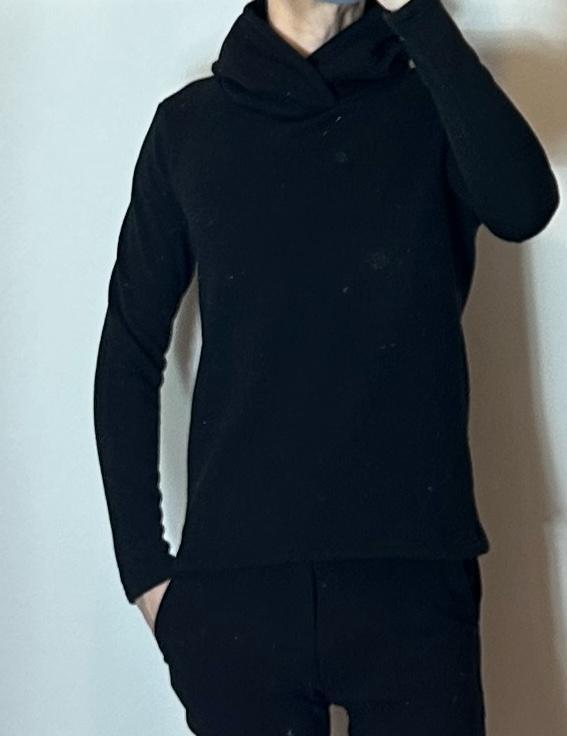 定価2.3万 wjk P/O fleece drape zip パーカー M 黒