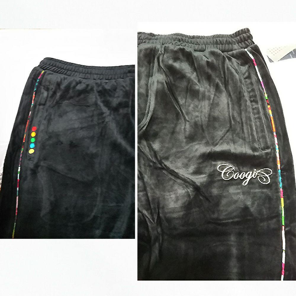 3XL新品 coogiクージー ビッグサイズXXXL n1Gog-m30335300018 高級ベロアパンツ 国産超激得