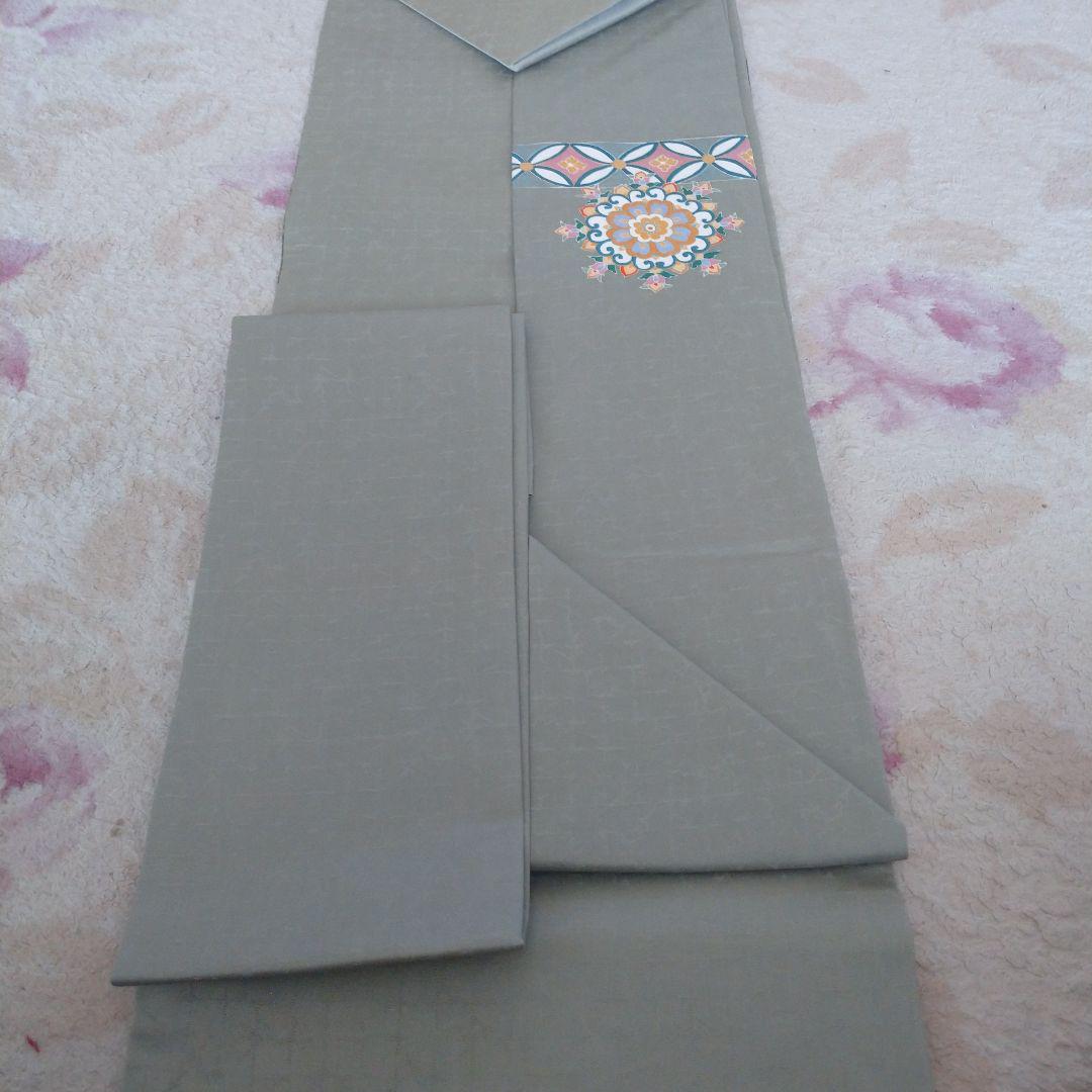 名古屋帯 花柄刺繍 グレー系 - メルカリ
