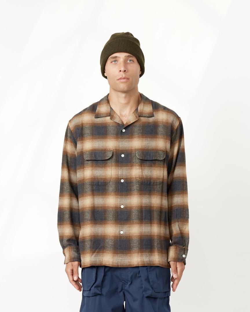 極美品 Pilgrim Surf+Supply 23AW オンブレチェックシャツ トップス