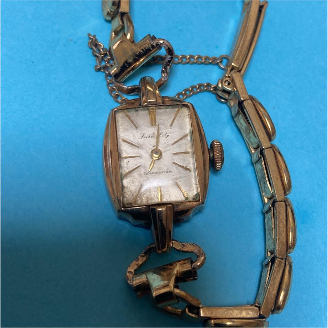 数量限定セール  アンティーク セイコー SEIKO LILY DIASHOCK 手巻き時計 時計