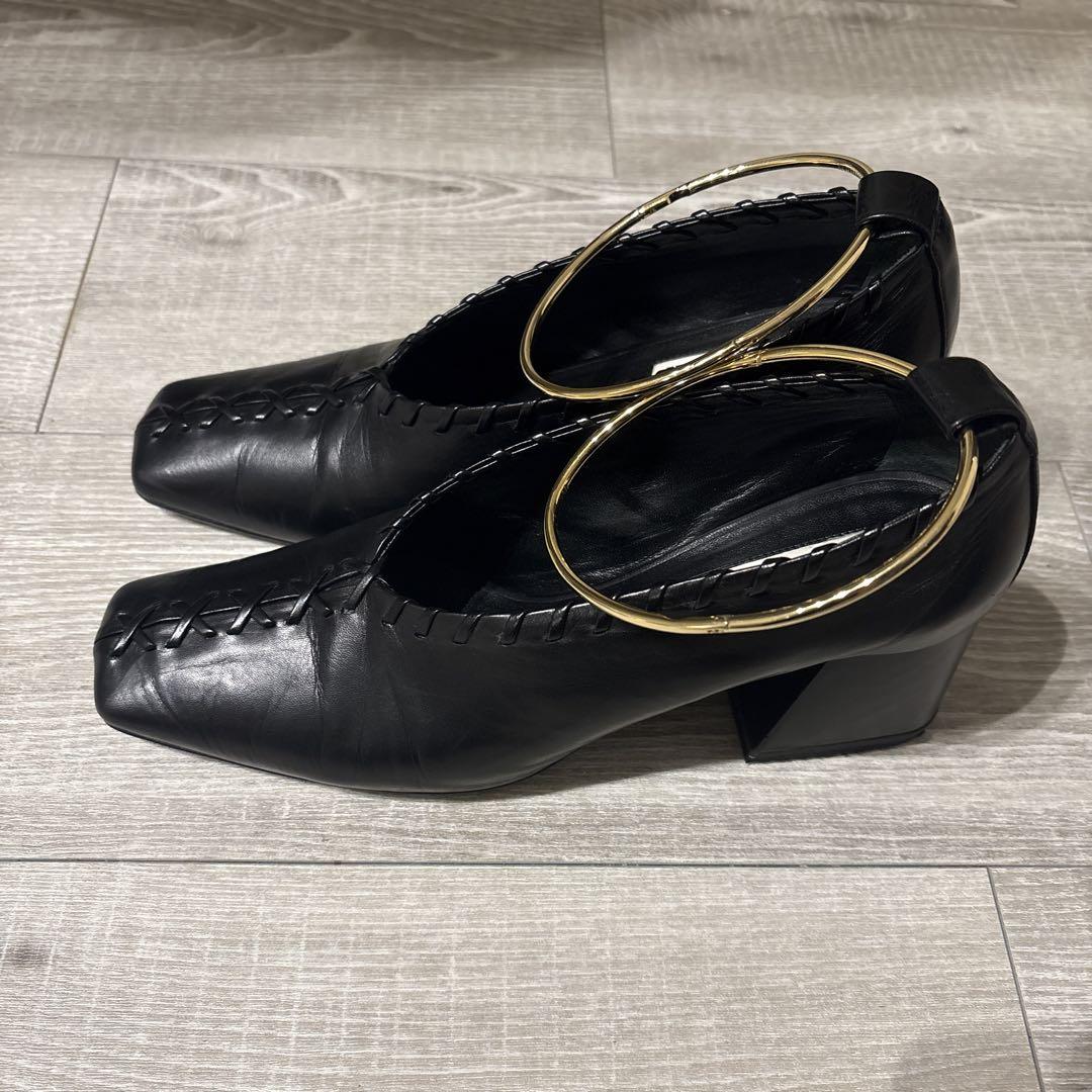 え*読様 Jil Sander ステッチ アンクレット ヒール パンプス