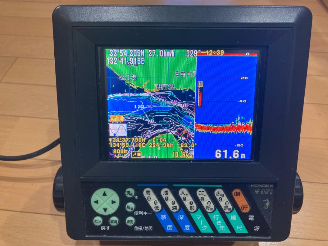 翔太様専用ホンデックスGPS魚探 HE-61GPⅡ 貸船ミニボートに最適 画像1