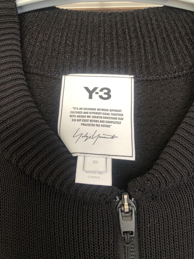 【美品】Y-3 ブラック フルジップ ニットセーター