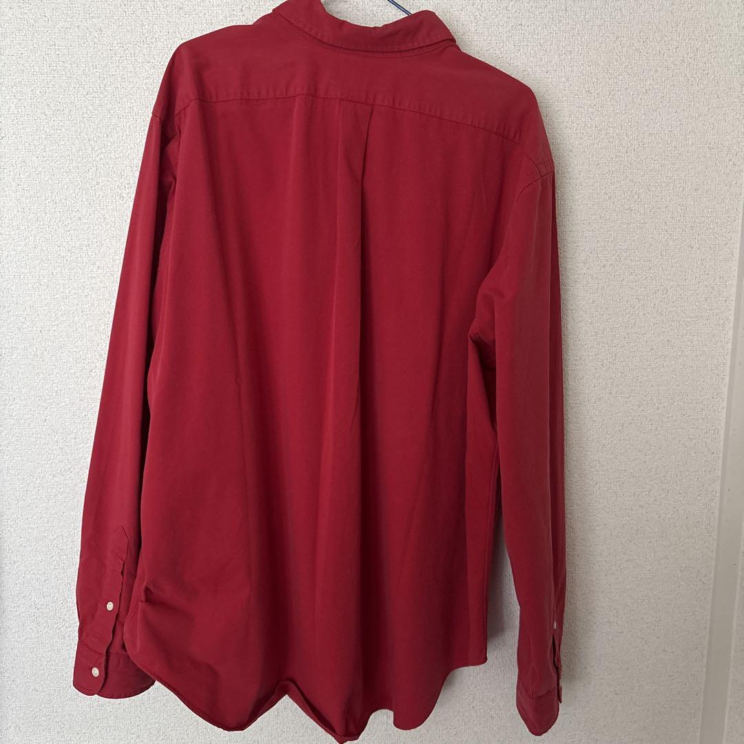 ラルフローレン　シャツ　赤　古着