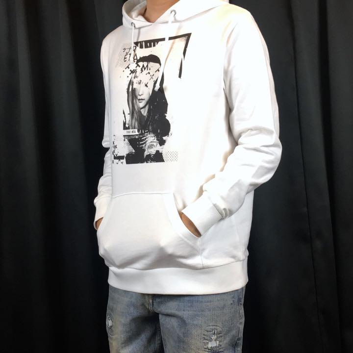 新品 アート 白 パーカー Tシャツ ロンT Xd8ng-m30346078357 パンク ロック ガール コラージュ 大人気お得