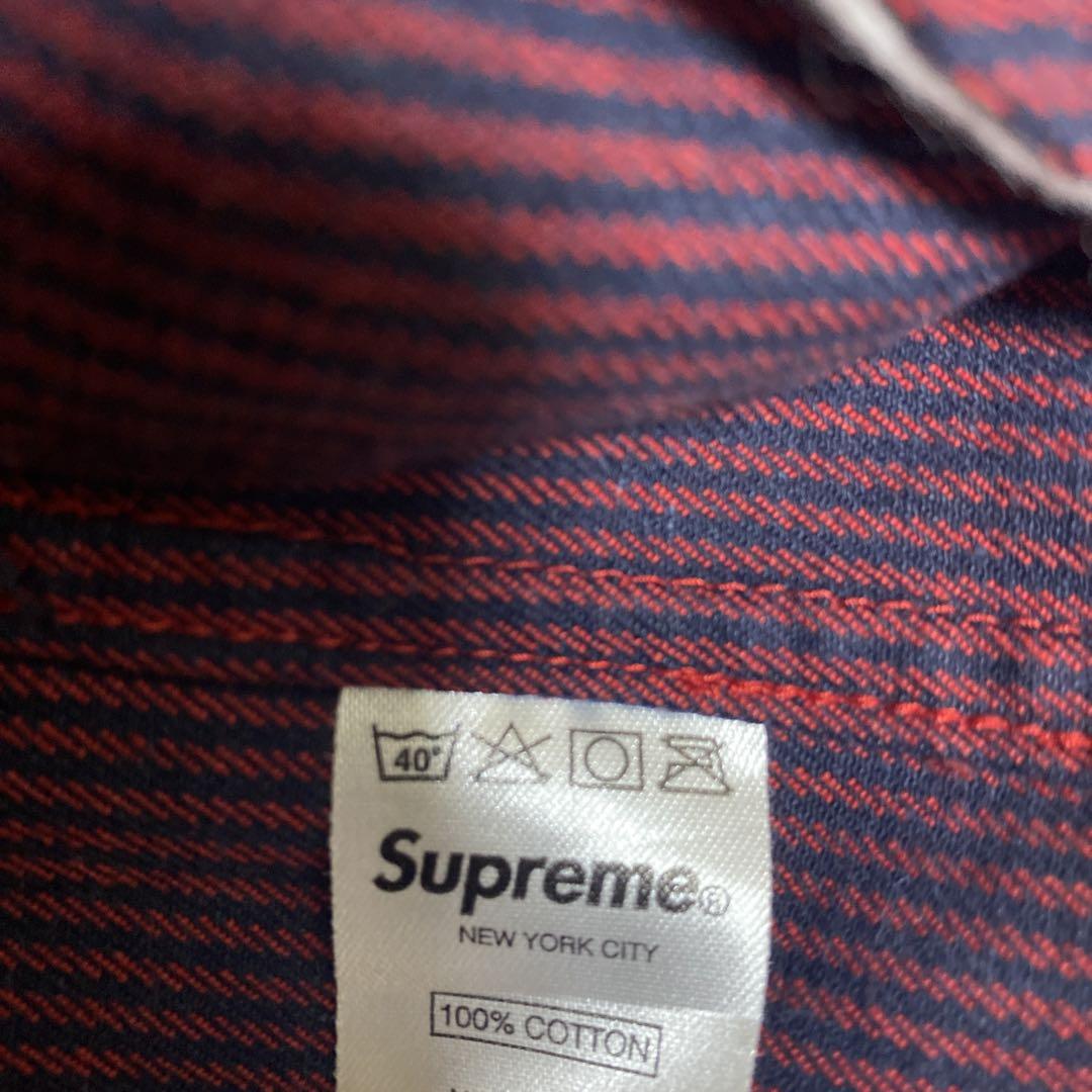 Supreme ジャケット L 赤/ストライプ