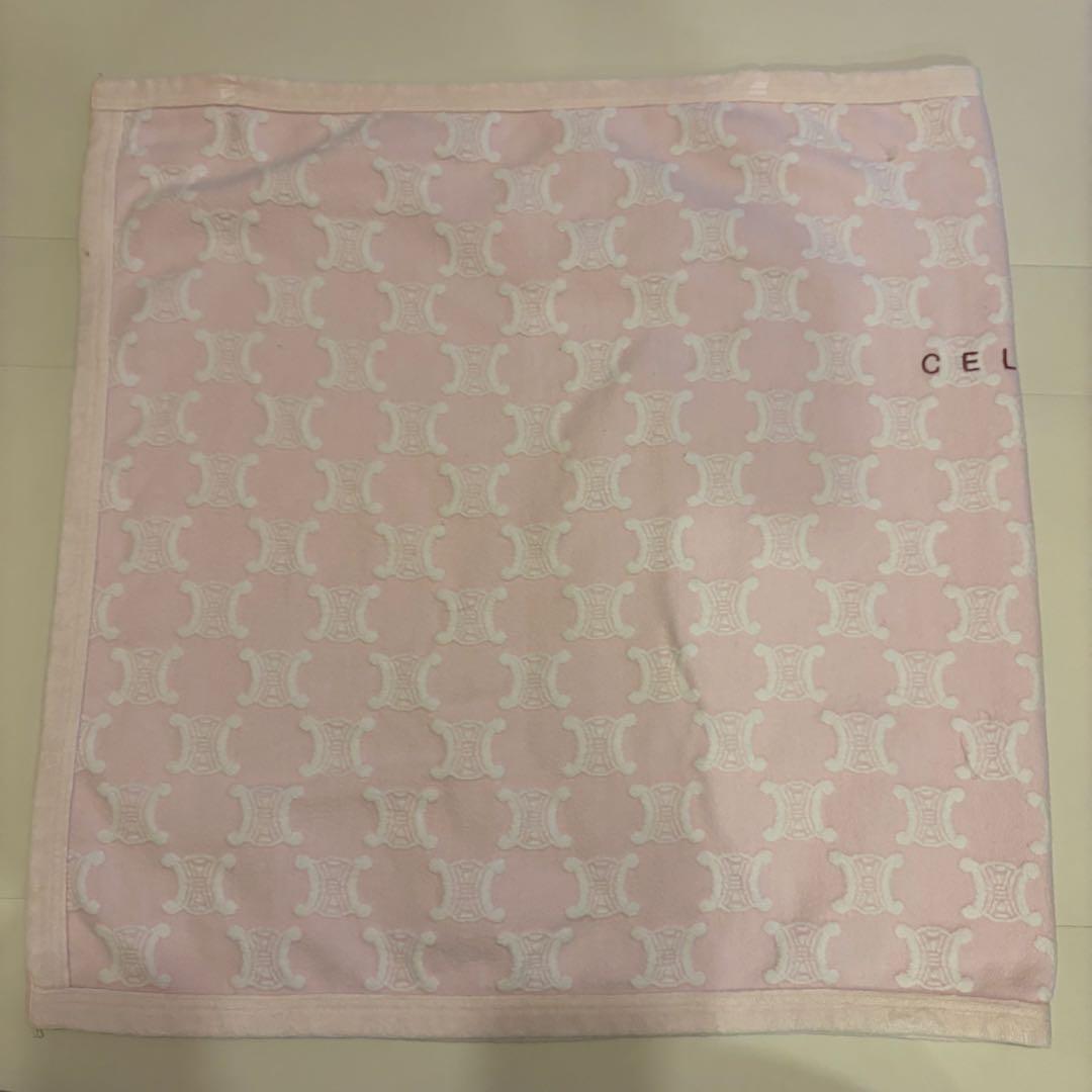 CELINE セリーヌ マカダム柄 ブランケット 膝掛け ピンク - メルカリ