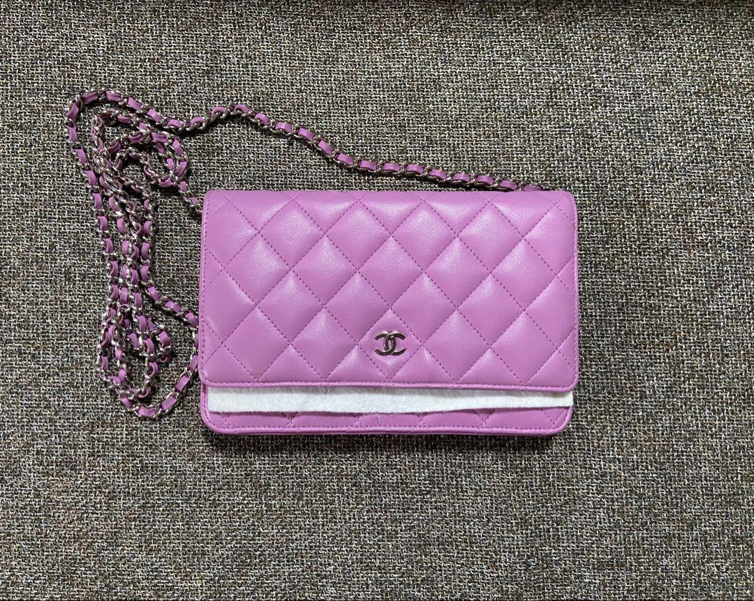 CHANEL マトラッセ チェーンウォレット ピンク 箱つき Gカード付き