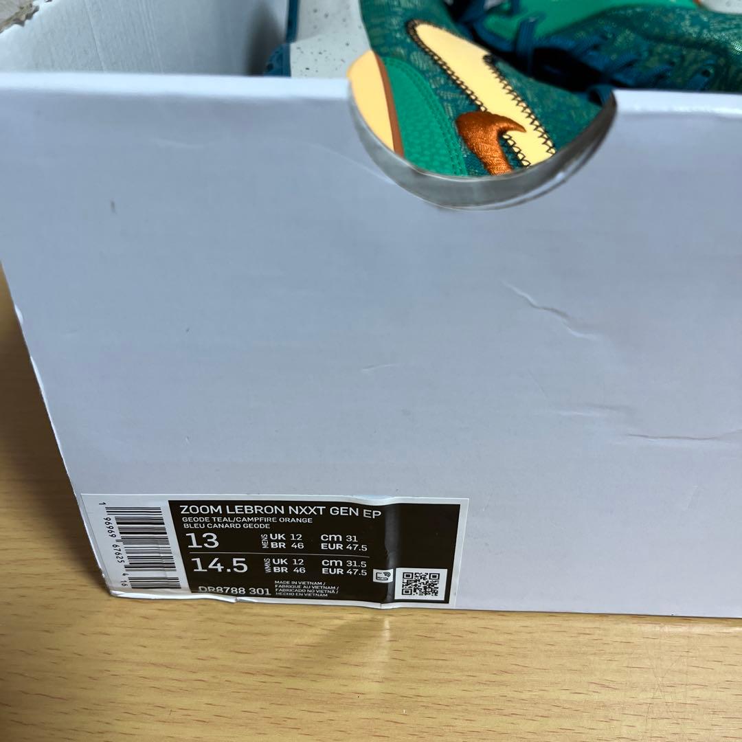 新品 ZOOM LEBRON NXXT GEN EP 緑 31cm