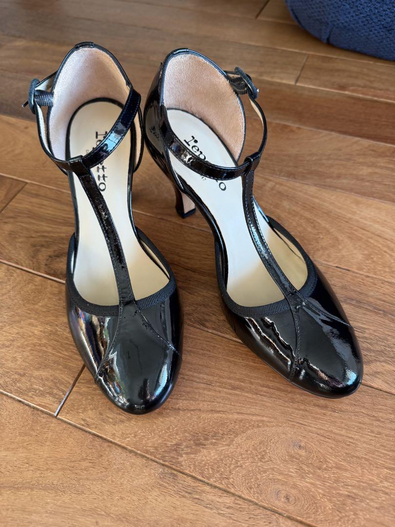 レペットrepetto パテント　Tストラップパンプス　23.5