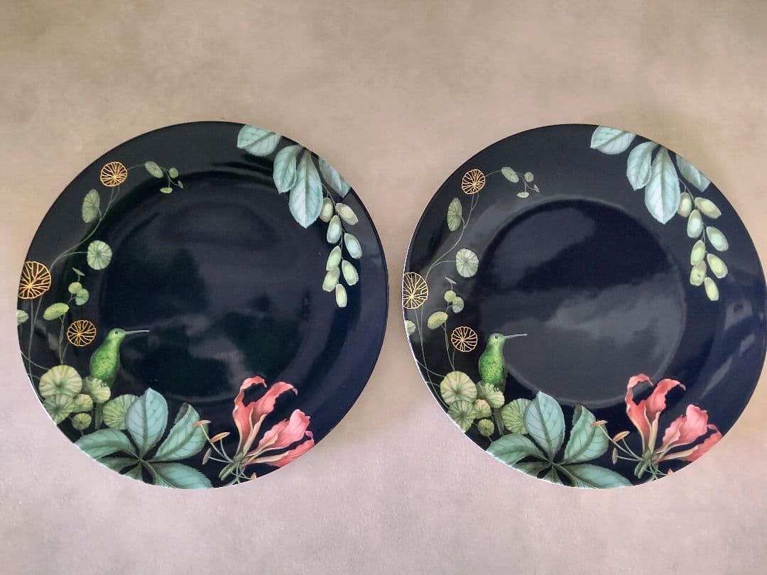 ２枚セット ビレロイ＆ボッホ アバルア プレート 鳥花 22cmVilleroy Boch