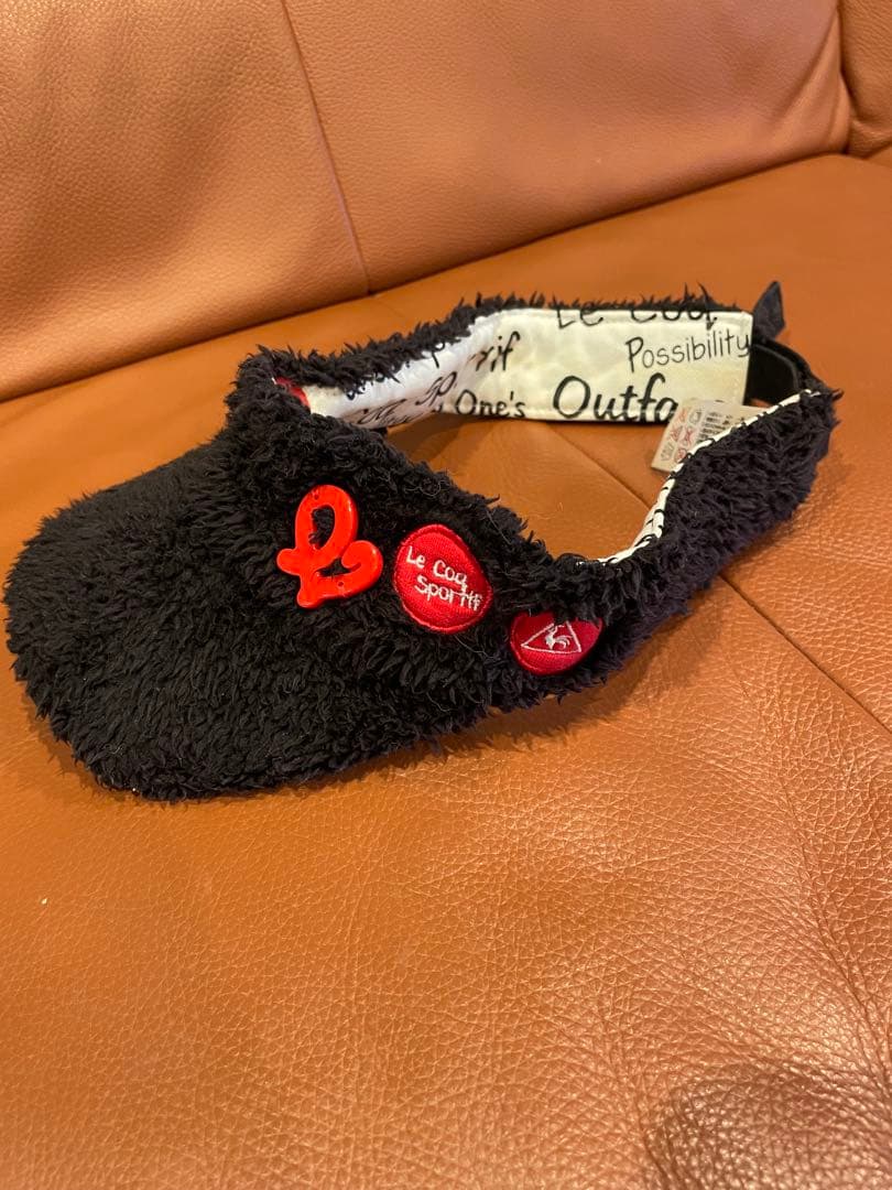 Le Coq Sportif 黒 バイザー フリース素材le coq sportif