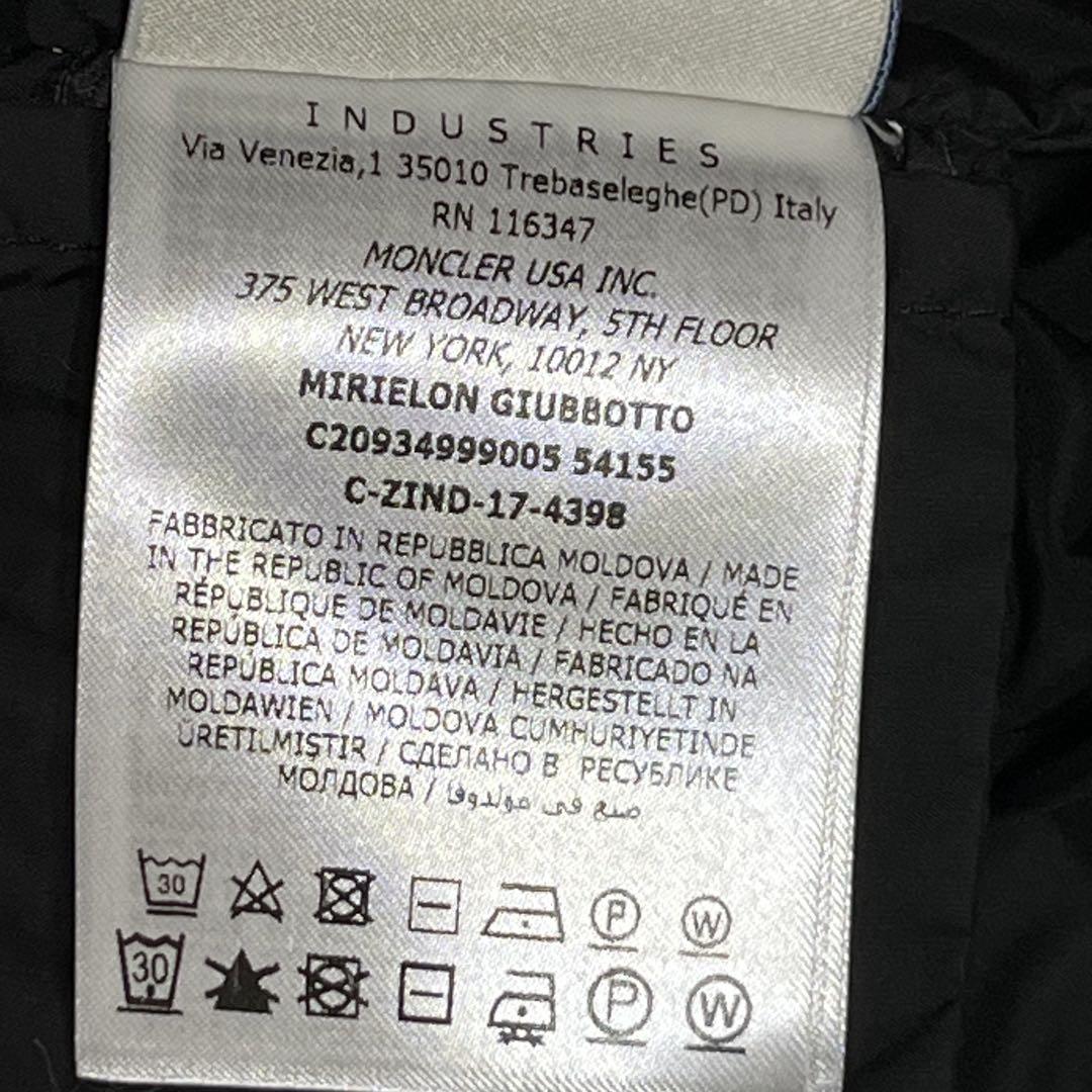 美品　MONCLER MIRIELON ブラック ダウン　コート　ブラック