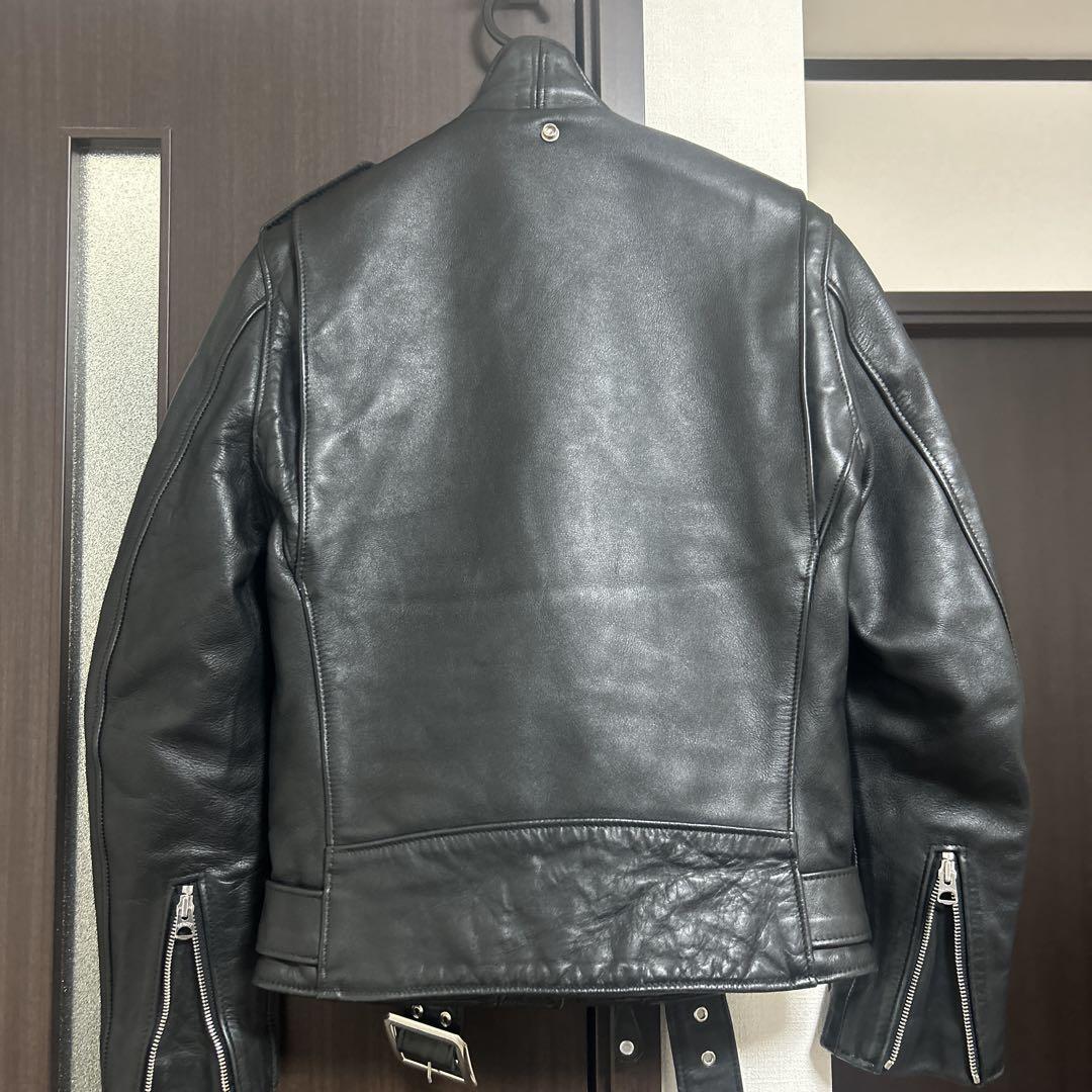Schott 613US ダブルライダースジャケット ブラック 34
