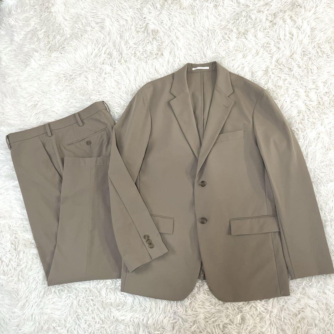 【極美品】UNIQLO 感動ジャケット&パンツ セットアップ ベージュ L