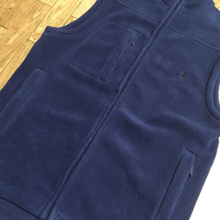 POLO RALPH LAUREN フリース ベスト 紺 XSサイズ