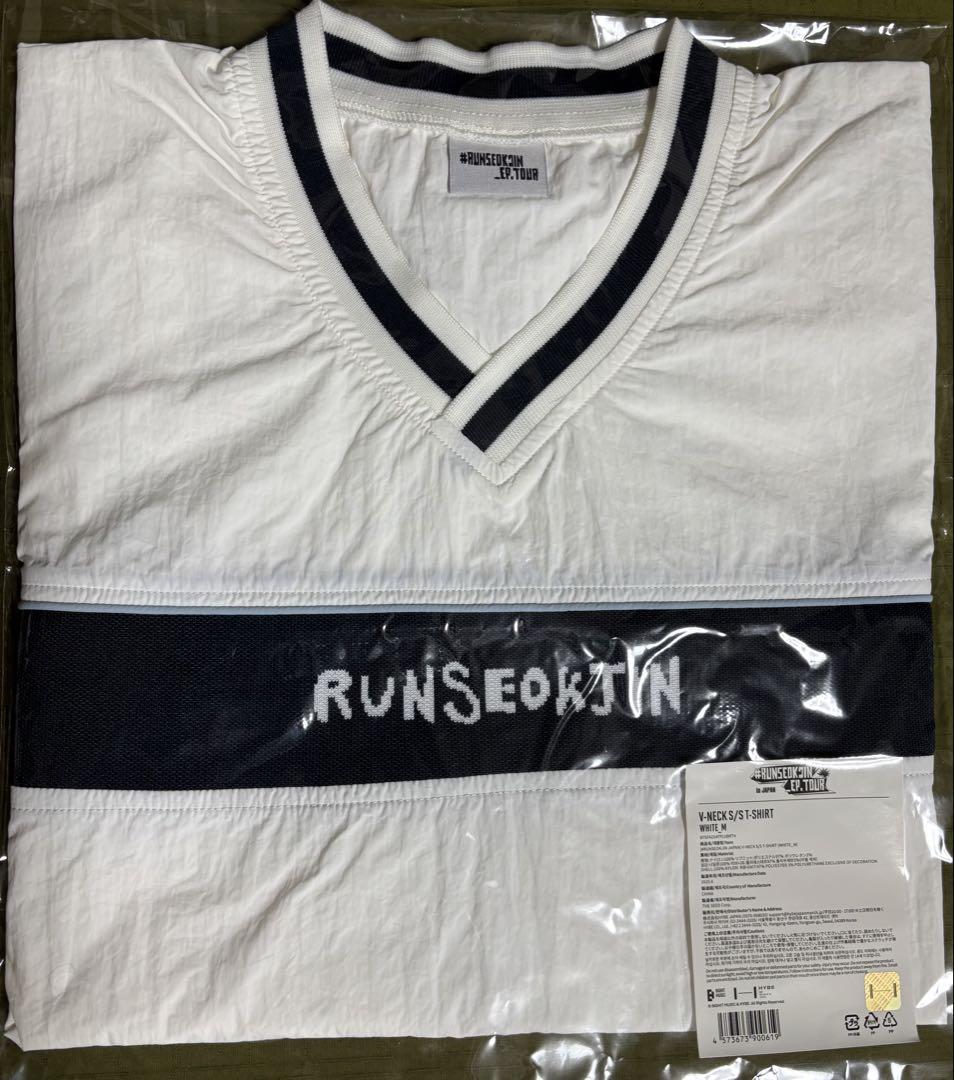 RUNSEOKJIN VネックTシャツ ホワイト Mサイズ