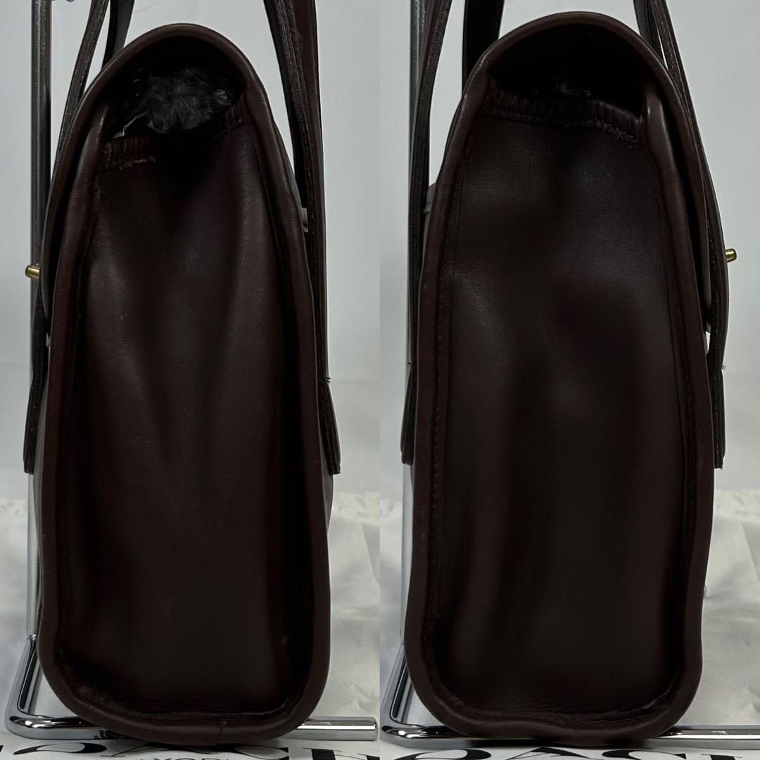 【極美品】オールドコーチ 9088 トートバッグ レザー ターンロック 濃茶