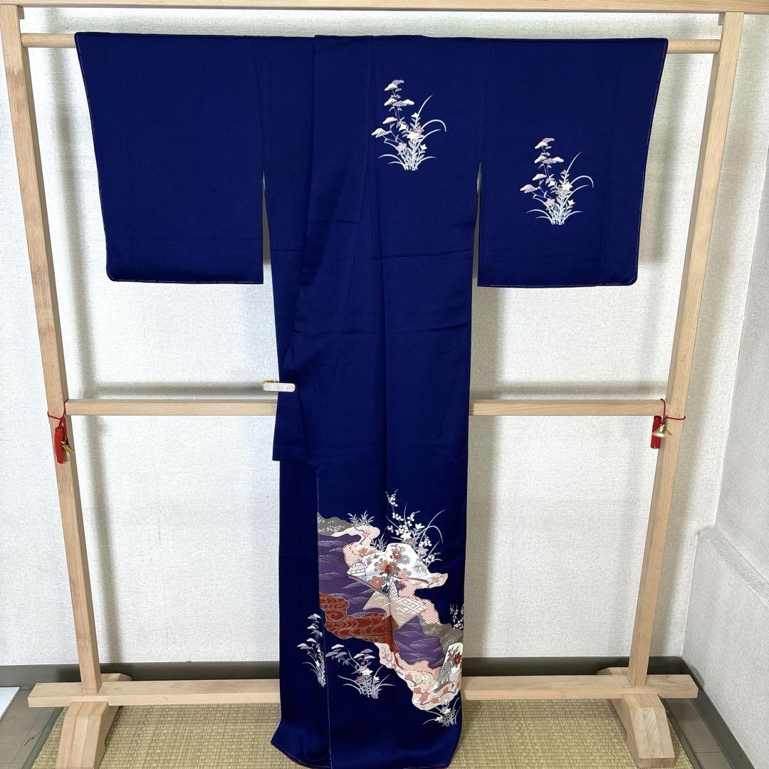 K-1036 花唐草にきりばめ 紋なし 正絹 広衿 袷 訪問着 K-1036 花唐草にきりばめ 紋なし 正絹 広衿 袷 訪問着