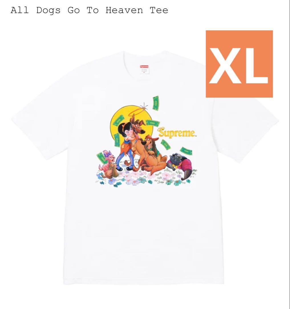 XL supreme All Dogs Go To Heaven Tee 白