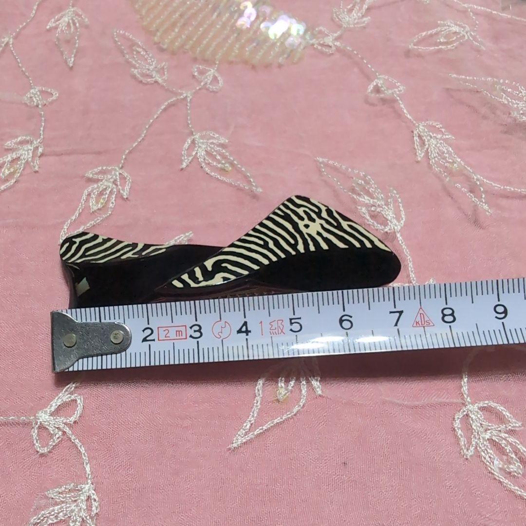 本鼈甲水もく付きバレッタ目立った傷や汚れなし