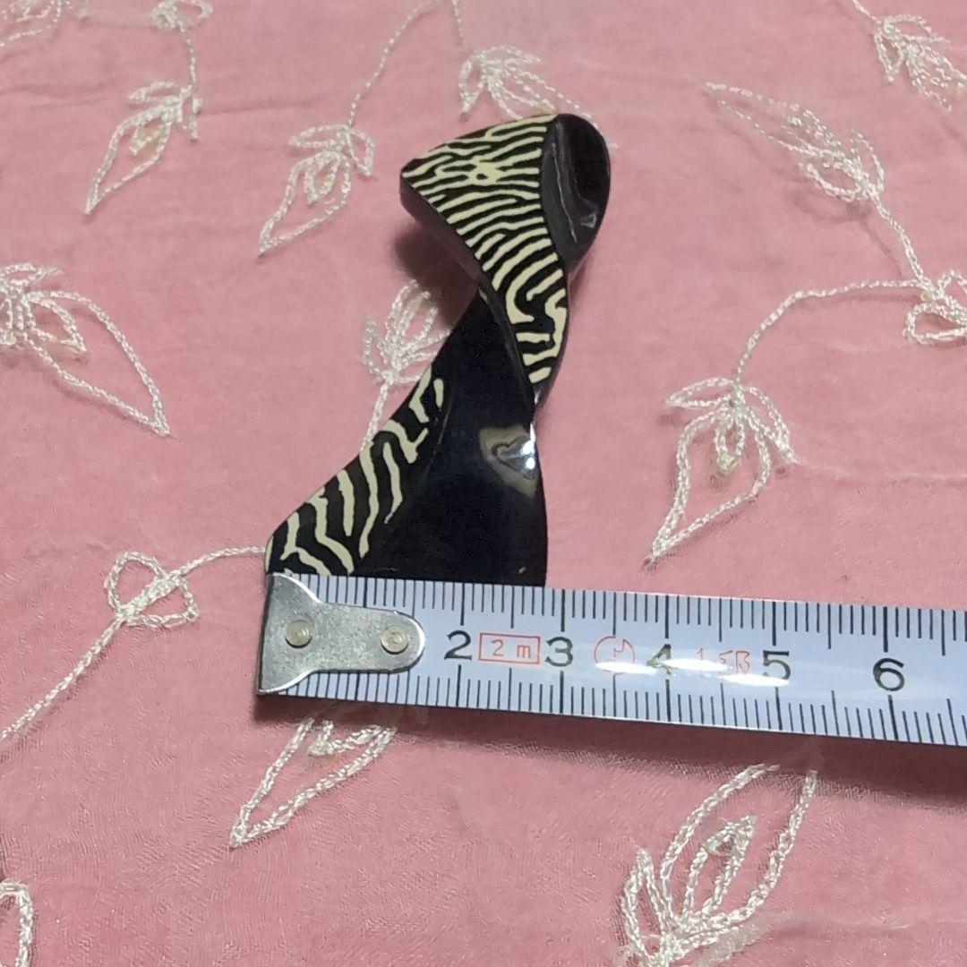 本鼈甲水もく付きバレッタ目立った傷や汚れなし