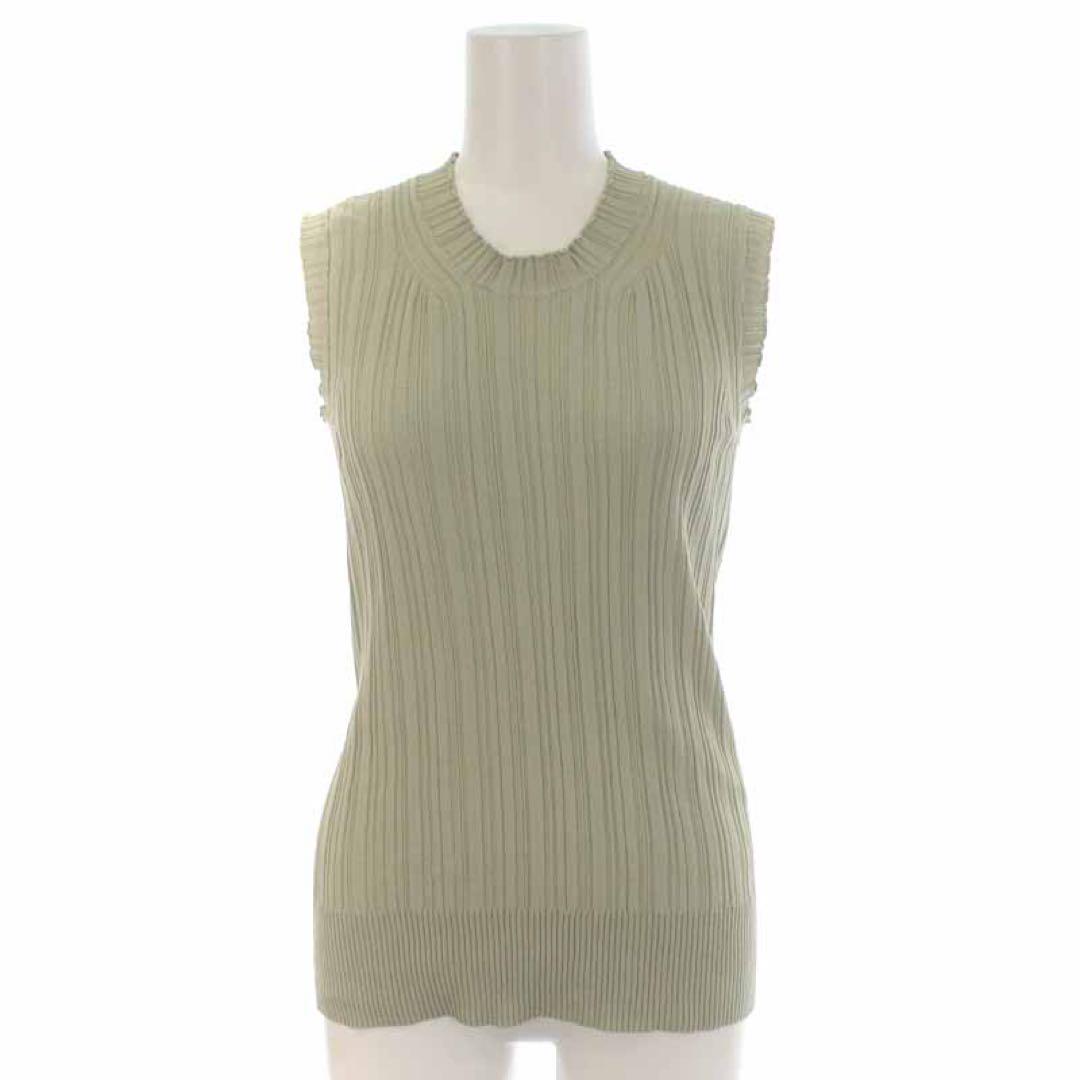 【美品】unfil ハイツイスト コットン ノースリーブ ニット