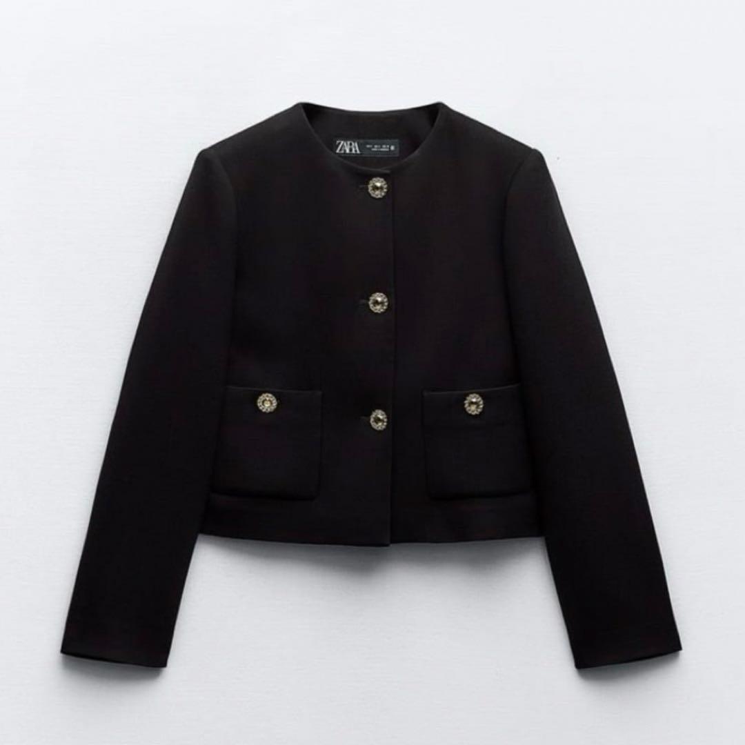 ☆ドイツ発*ZARA*新作*GOLDボタンウールジャケット/BURG☆ ZARA ゴールドボタンジャケット - メルカリ