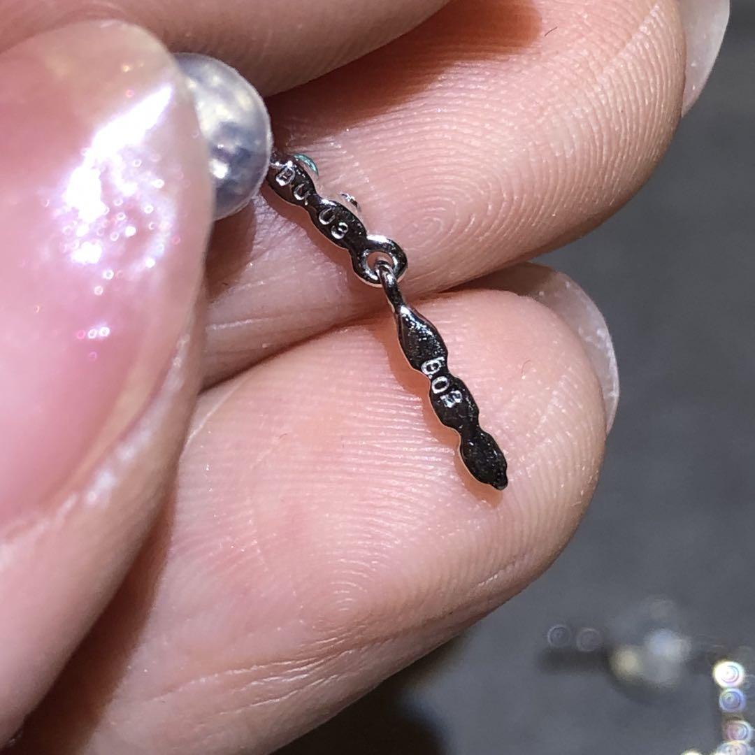 天然パライバトルマリン ダイヤモンド k18WG ピアス