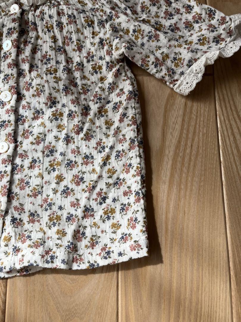 little cotton clothes ブラウス 3-4y 24aw little cotton clothes 花柄ブラウス 3-4y - メルカリ
