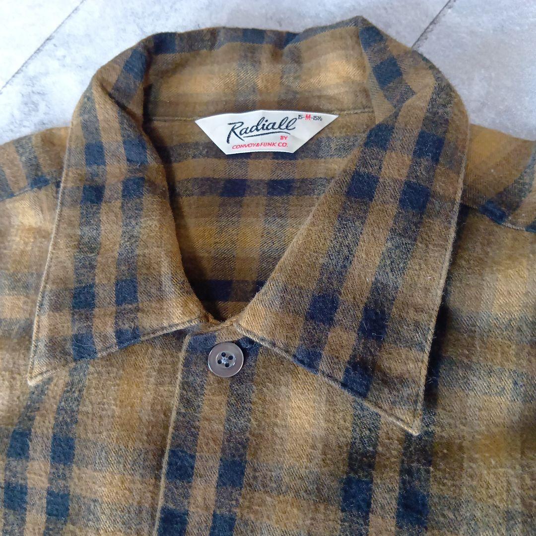 コットンチェックシャツ М