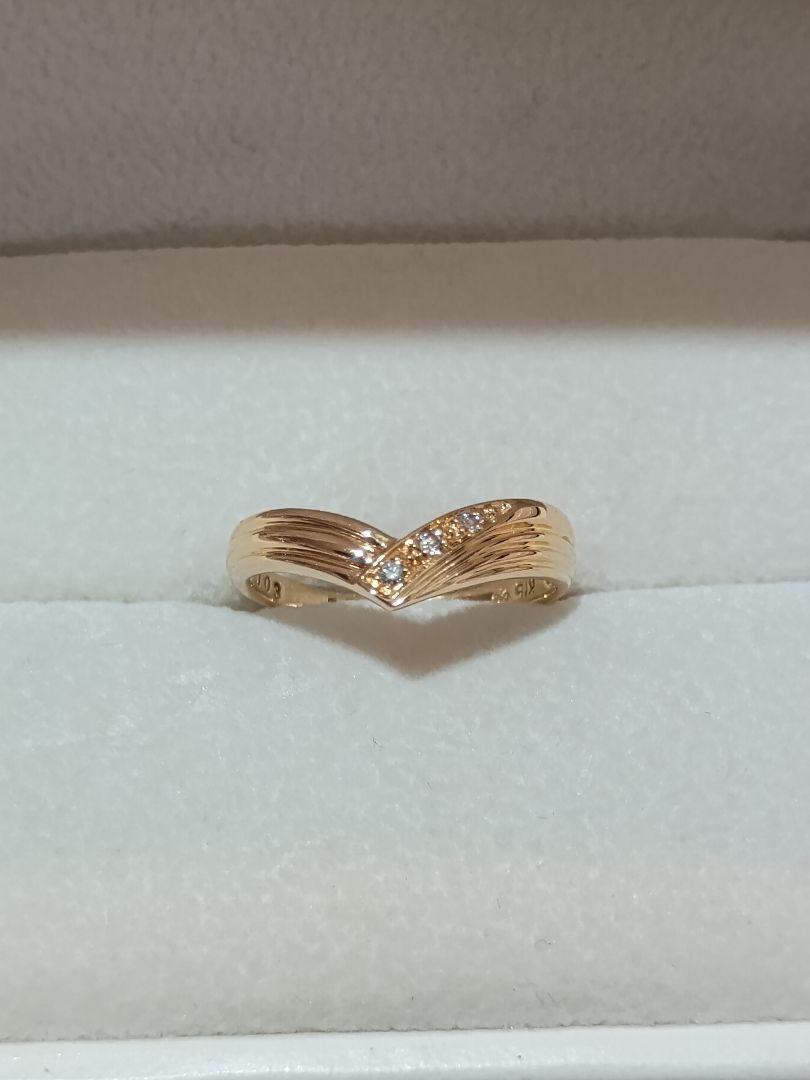 ジュエリーマキ K18 YG ダイヤモンド リング ダイヤ 0.03ct 指輪