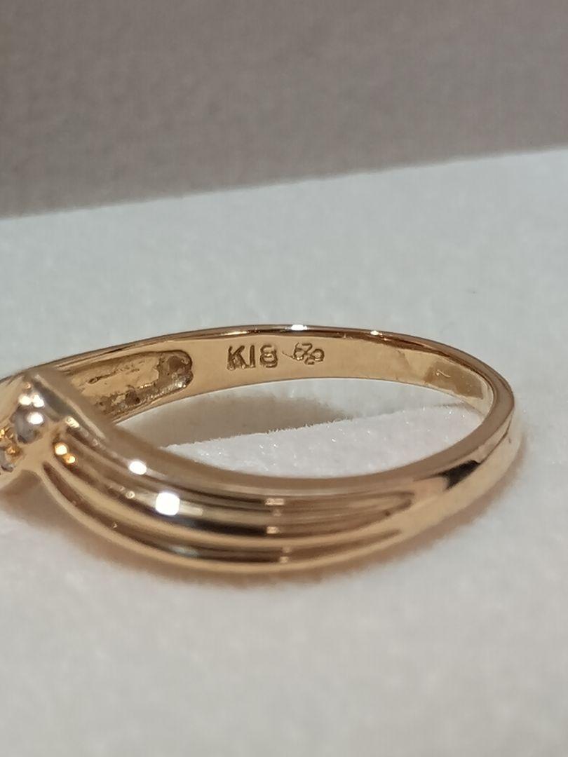 ジュエリーマキ K18 YG ダイヤモンド リング ダイヤ 0.03ct 指輪