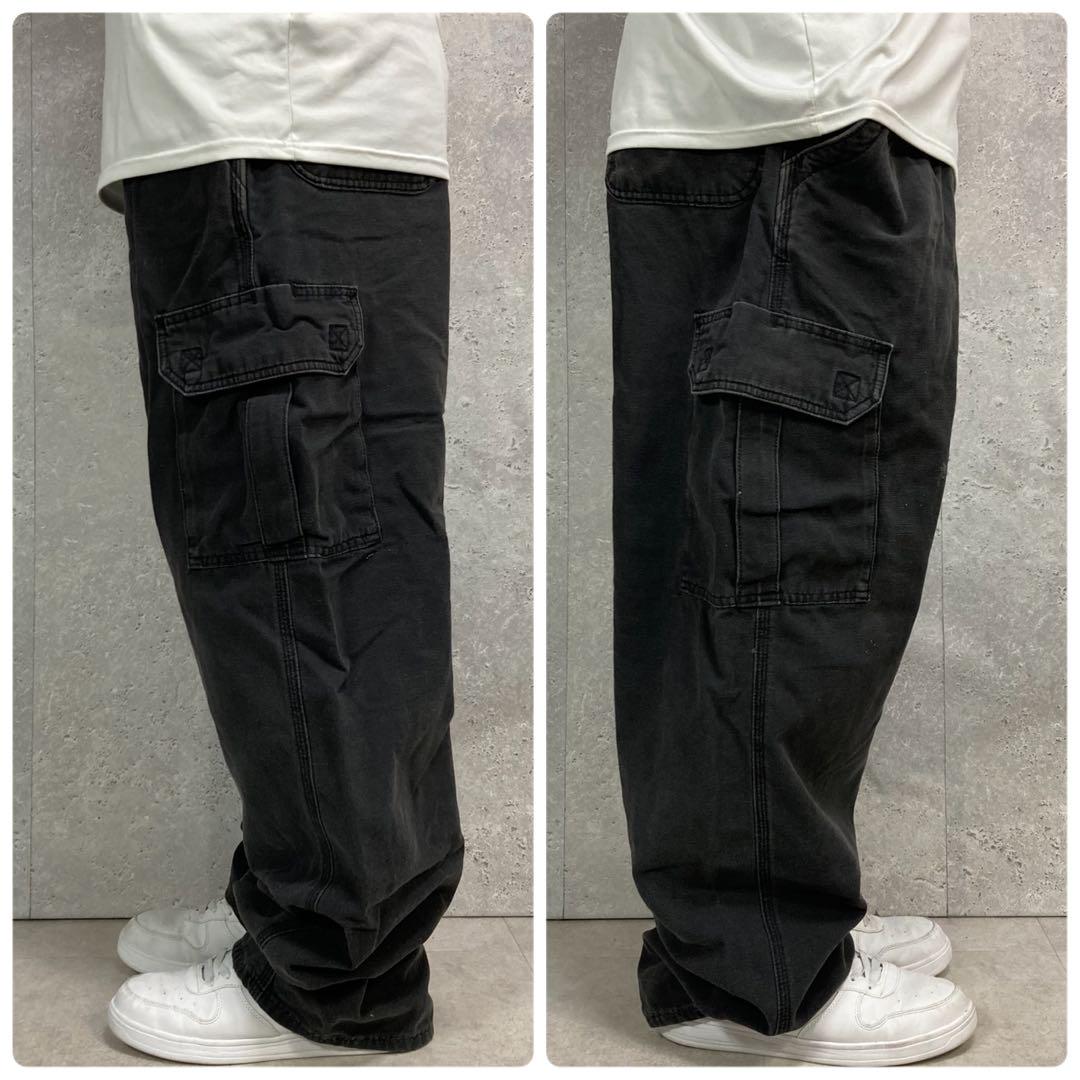 カーハート　カーゴパンツ　ブラック　ワークパンツ古着W44 L34