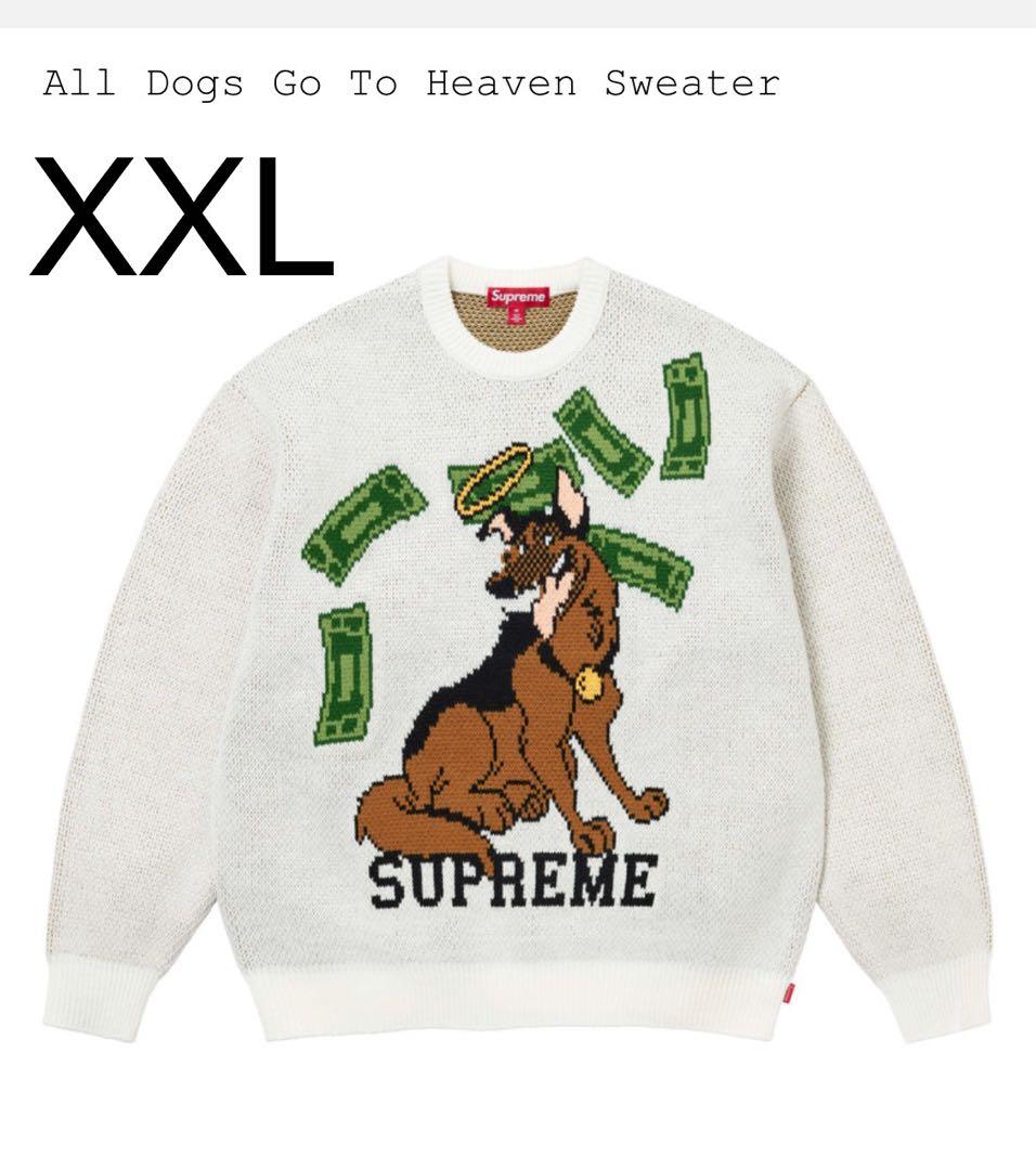 XXL supreme all dogs go to heaven セーター 白2XL 3L SUPREME