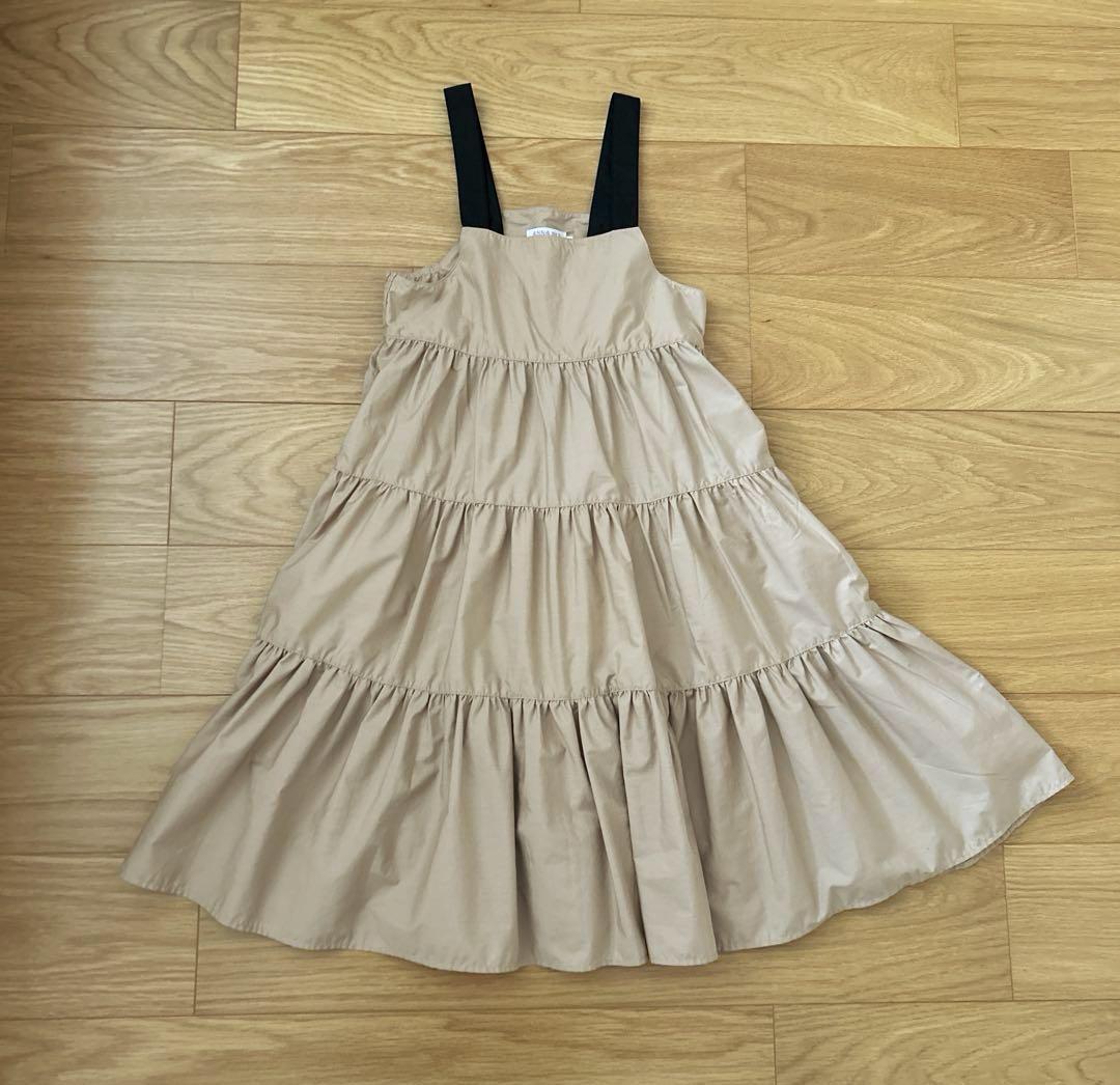 【美品】ANNA SUI MINI ワンピース　150 ベージュ