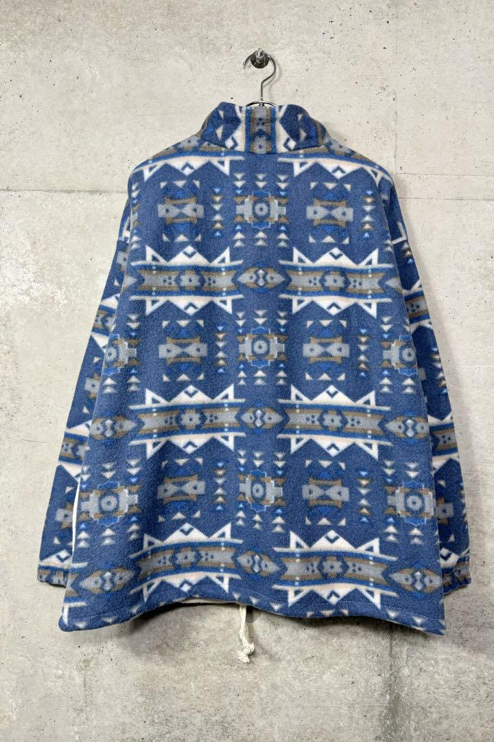 old half zip animal fleece jacket