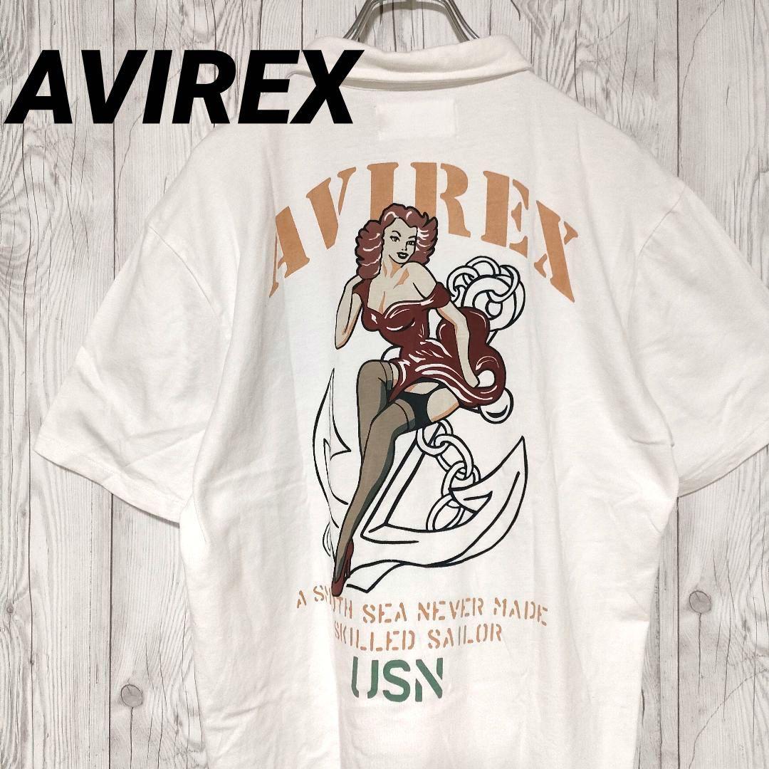 AVIREX アヴィレックス ポロシャツ グッドデザイン 白 ホワイト