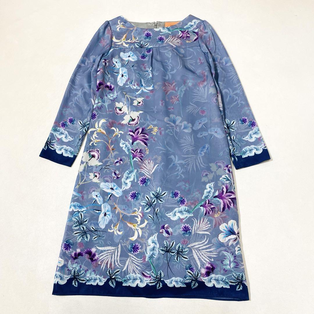 美品 Sunauna スーナウーナ 【洗える】シャドーフラワー