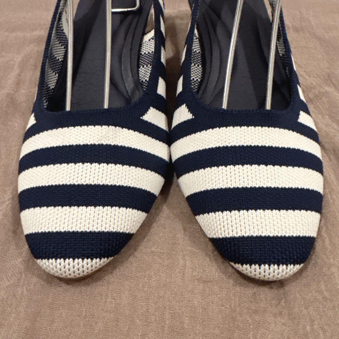 ✨新品✨ビバイア VIVAIA ニットパンプス バックストラップ 24cm相当