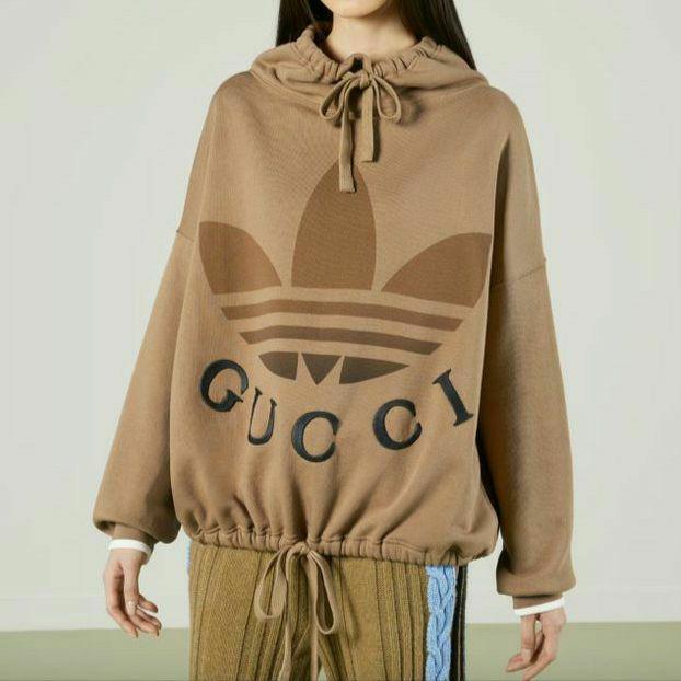 【XXS】GUCCI グッチ アディダス ロゴ コットン ジャージー スウェット