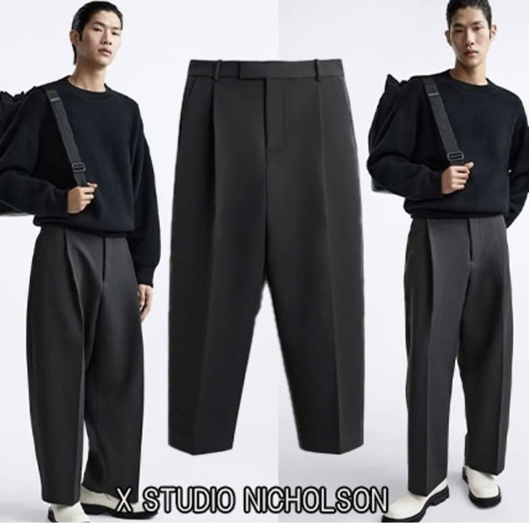 ZARA WIDE-LEG パンツ X STUDIO NICHOLSON 40 ZARA WIDE-LEG パンツ X STUDIO NICHOLSON 40