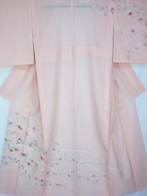 未着用に近い！絹紗＊菊＆女郎花＊ラグジュアリー＊夏物＊訪問着＊１６０ｃｍ＊裄６４ 未着用に近い！絹紗＊菊＆女郎花＊ラグジュアリー＊夏物＊訪問着