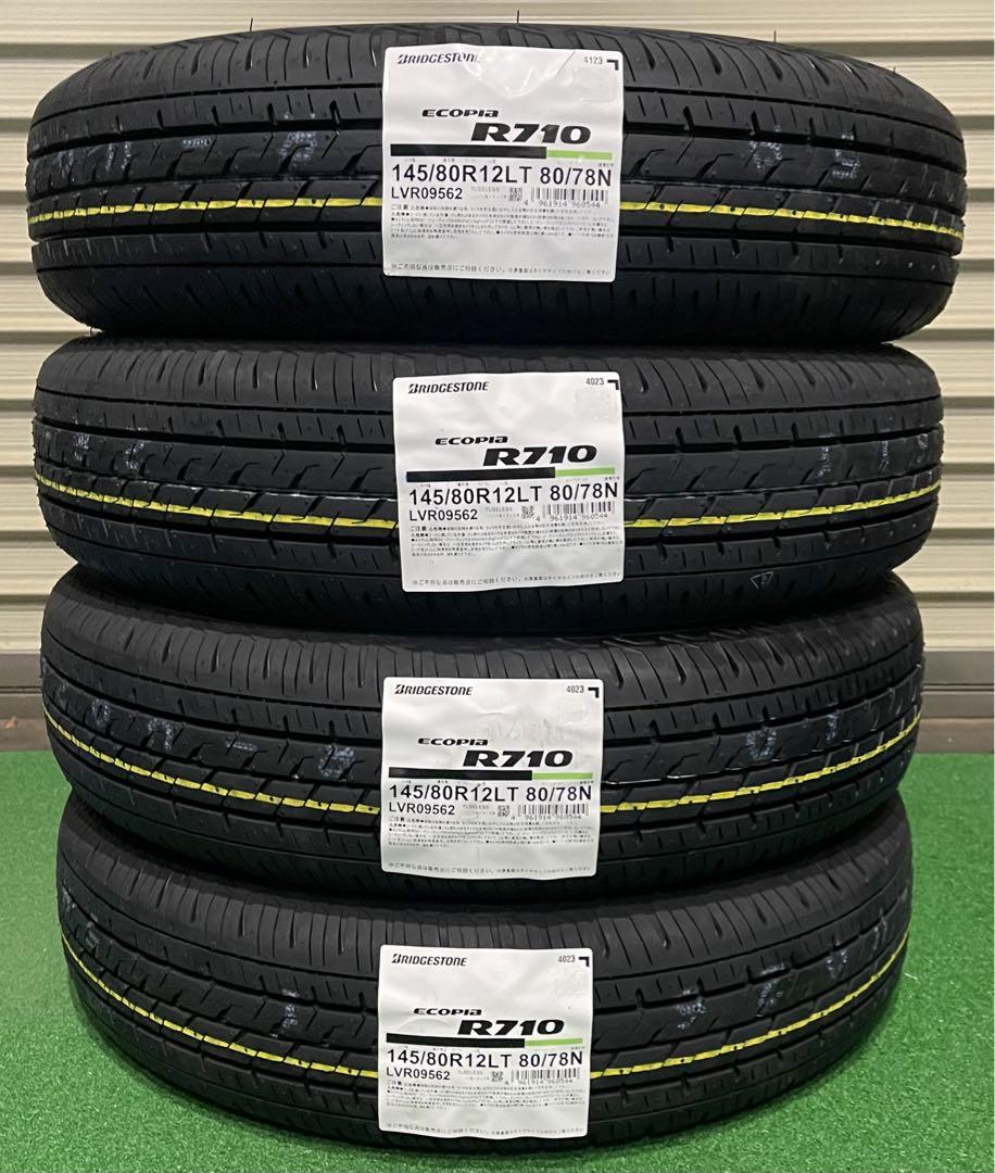 エコピア 4本 サマータイヤ 145/80R12 80/78N ブリヂストン R710